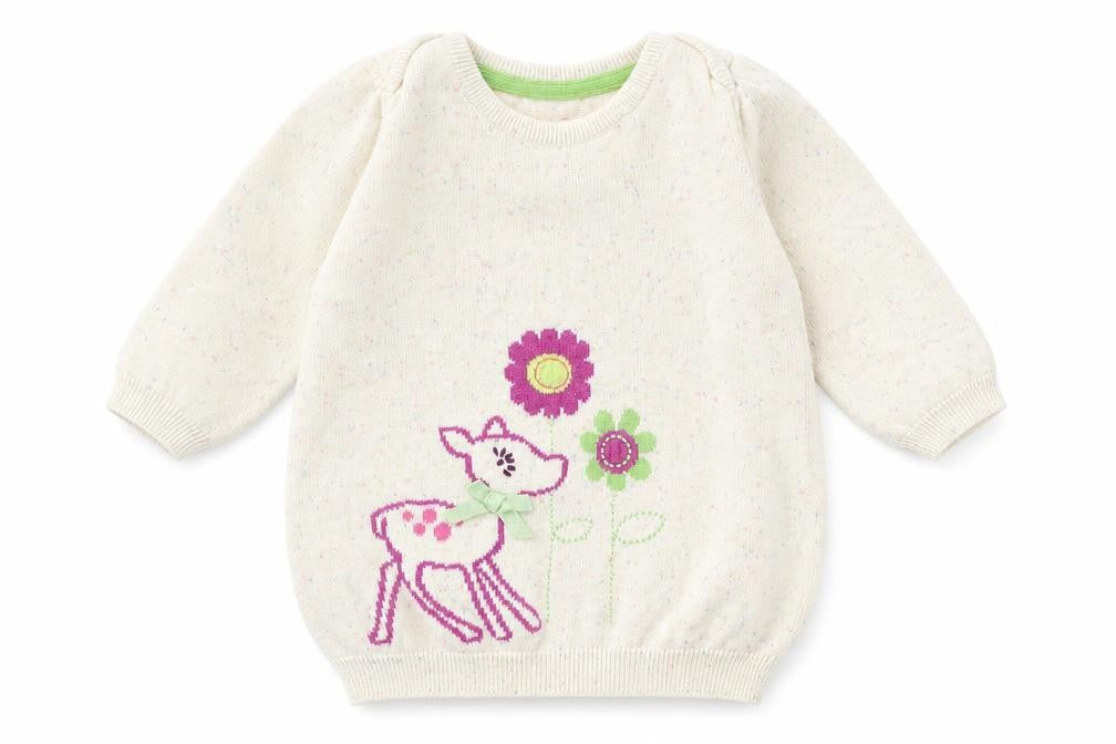 Marks & Spencer Baby Ivory   Pullover Jumper Size 0-3 Months  - Deer