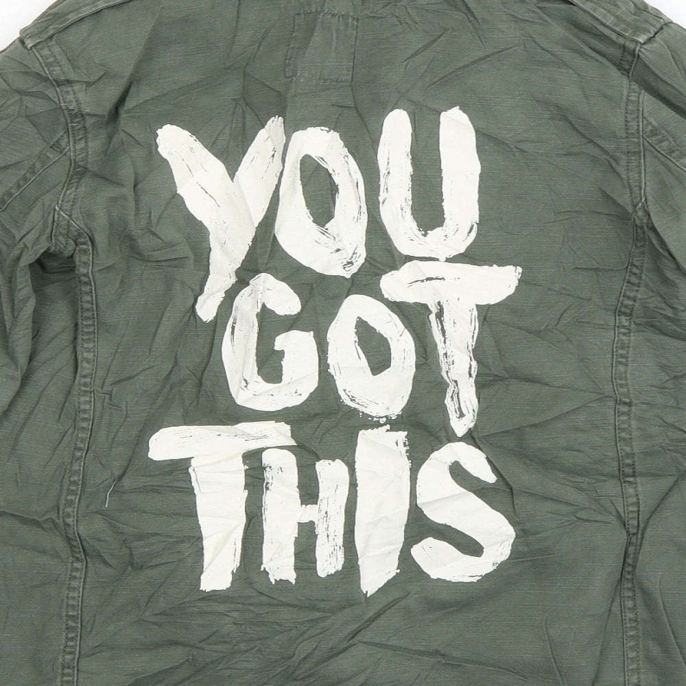H&M Girls Green   Basic Jacket Jacket Size 11-12 Years