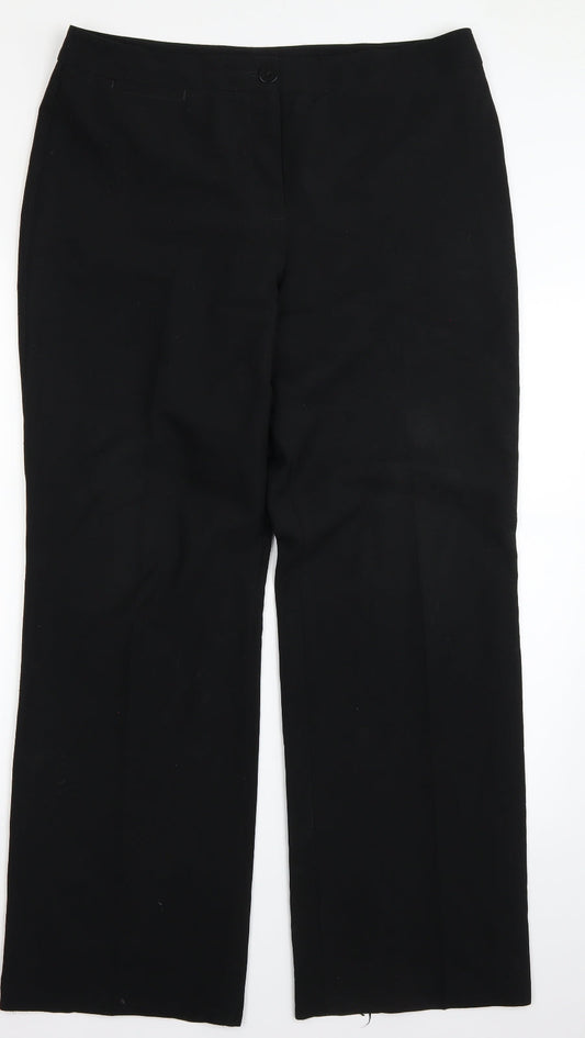 Marks and Spencer Womens Black   Trousers  Size 14 L32 in