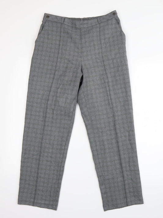 Marks and Spencer Womens Grey   Trousers  Size 10 L26 in