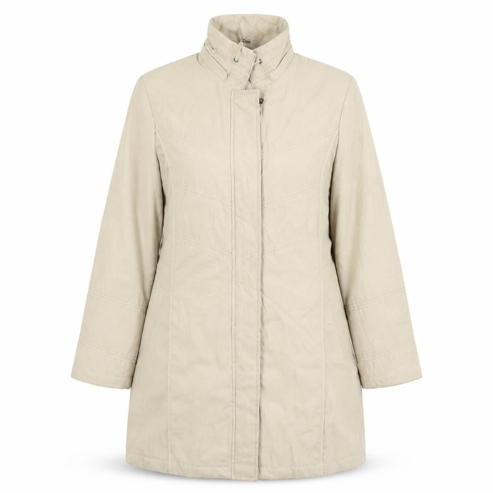Klass Womens Beige   Quilted Coat Size S