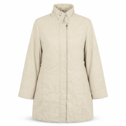 Klass Womens Beige   Quilted Coat Size S