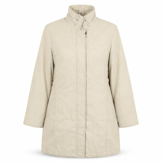 Klass Womens Beige   Quilted Coat Size S