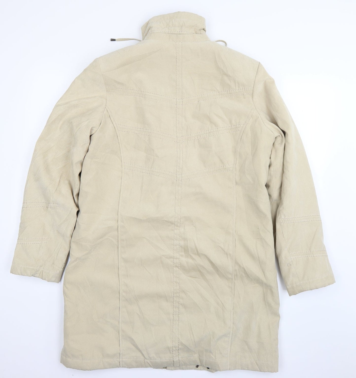Klass Womens Beige   Quilted Coat Size S