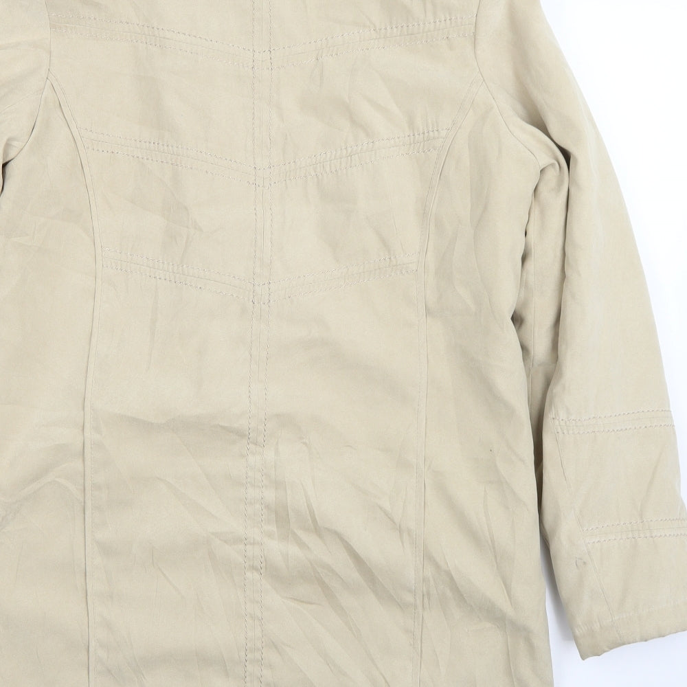 Klass Womens Beige   Quilted Coat Size S