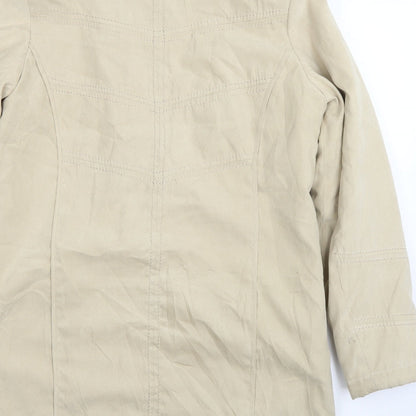 Klass Womens Beige   Quilted Coat Size S