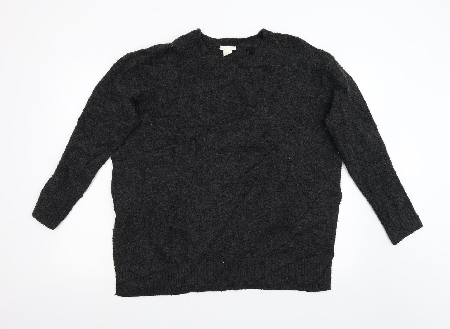 H&M Womens Black  Knit Pullover Jumper Size M