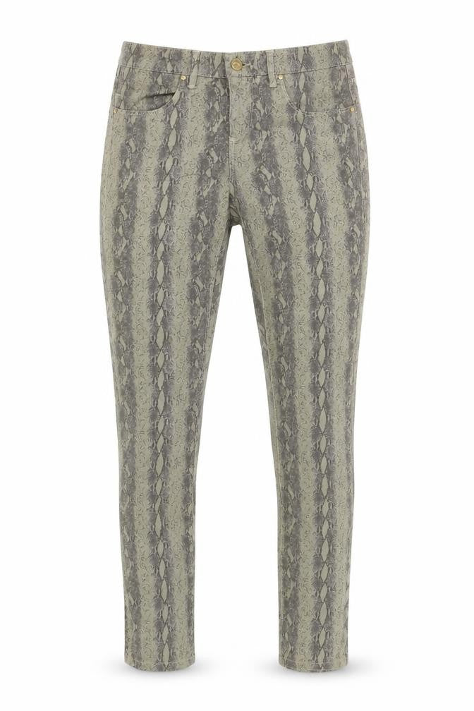 Topshop Womens Beige Animal Print  Trousers  Size 28 L30 in