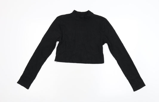 Nastygal Womens Black   Cropped T-Shirt Size 10