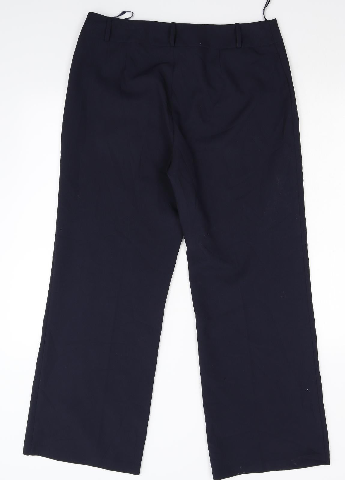 M&Co Womens Blue   Trousers  Size 14 L32 in