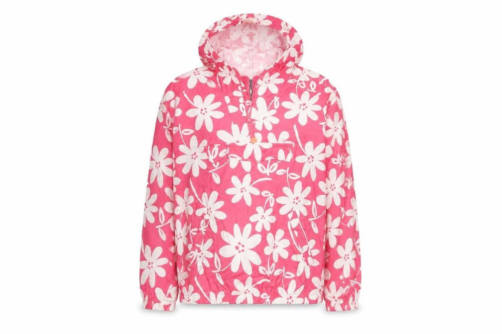 Gap Womens Pink Floral  Rain Coat Jacket Size XL