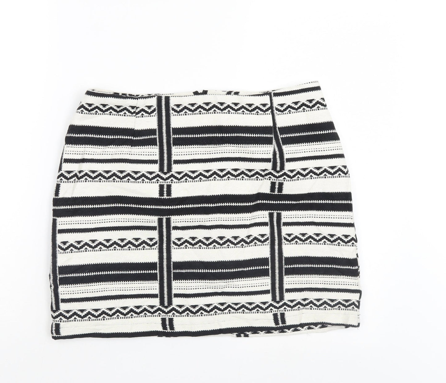 New Look Womens Multicoloured Geometric  A-Line Skirt Size 10