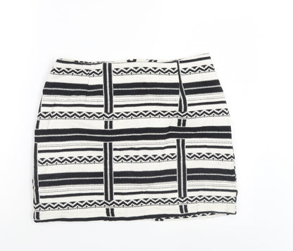 New Look Womens Multicoloured Geometric  A-Line Skirt Size 10