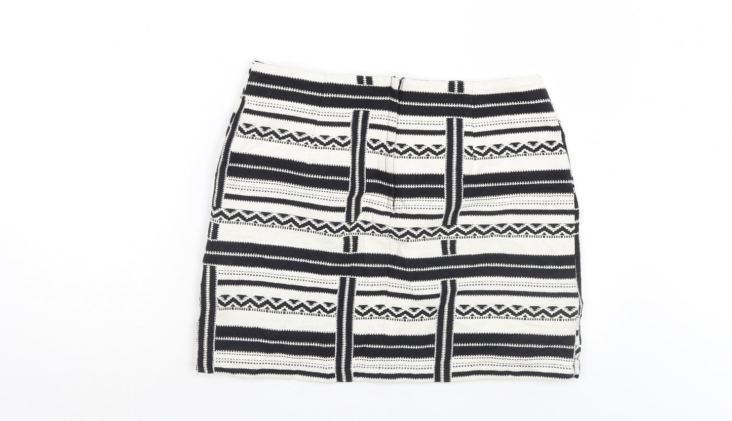 New Look Womens Multicoloured Geometric  A-Line Skirt Size 10