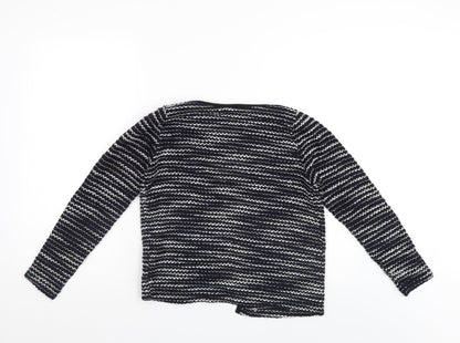 Back view of Atmosphere women’s blue striped jacket coatigan, size XS