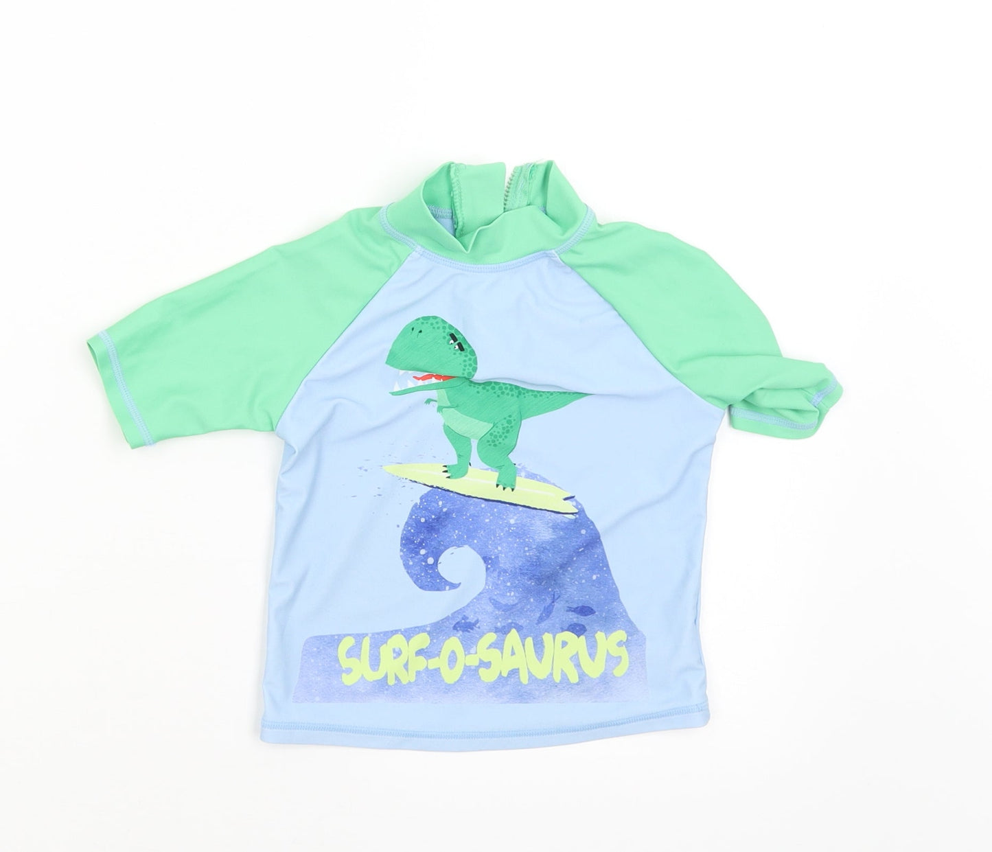 TU Boys Blue   Basic T-Shirt Size 2-3 Years  - surfasaurus