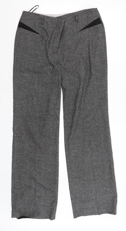 Next Womens Grey   Carrot Trousers Size 10 L30 in