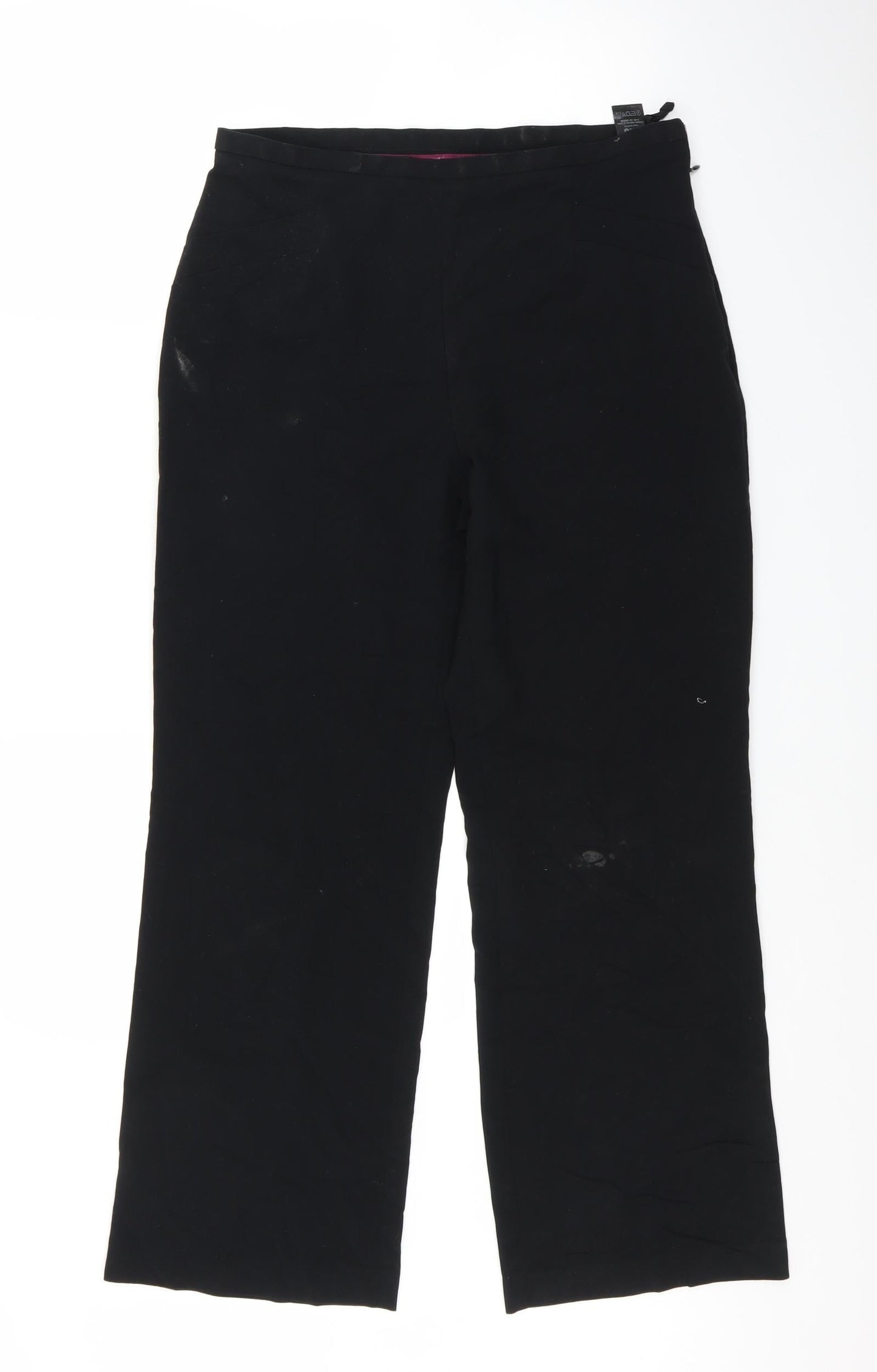 Marks and Spencer Womens Black   Trousers  Size 12 L27 in