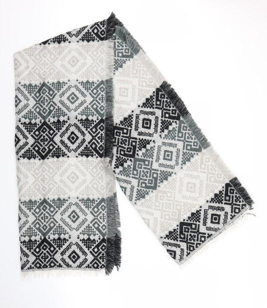 Preworn Womens Black Geometric   Scarf