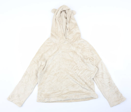 Preworn Womens Beige   Pullover Hoodie Size M