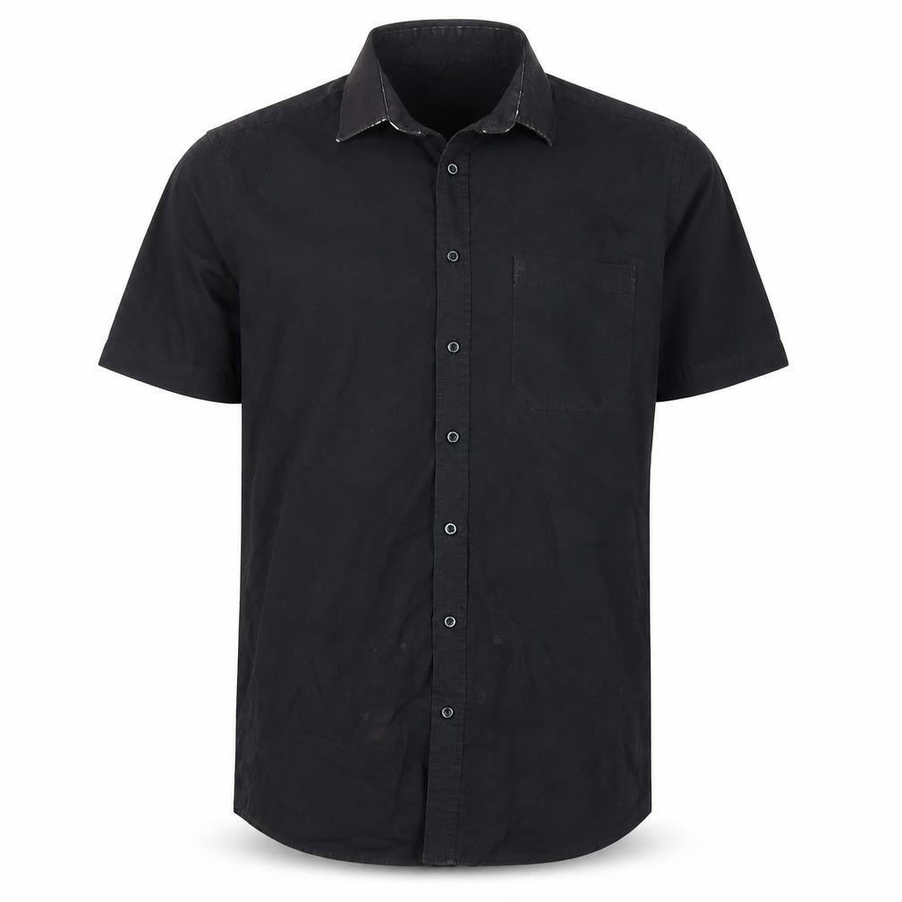 F&F Mens Black    Button-Up Size 16