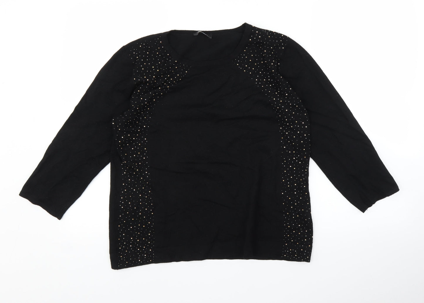 Klass Womens Black   Pullover Jumper Size L
