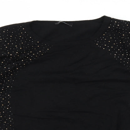 Klass Womens Black   Pullover Jumper Size L