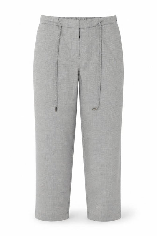 Carolina Belle Womens Grey Houndstooth  Trousers  Size L L25 in