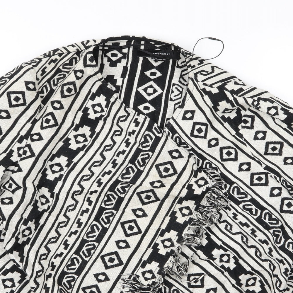 Atmosphere Womens Black Geometric  Jacket  Size 10
