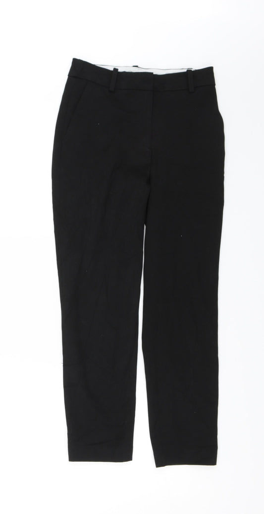 H&M Womens Black   Chino Trousers Size 4 L20 in