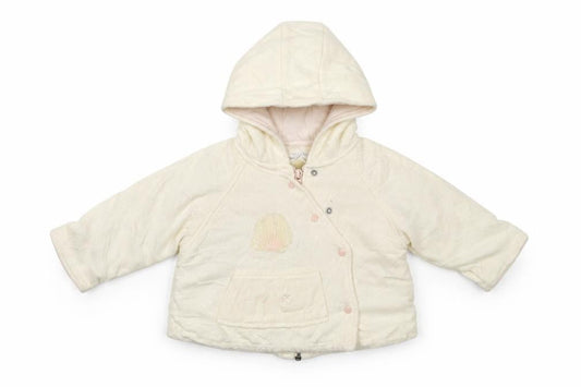Front view of Kiabi Baby White Jacket, size 6-9, Months