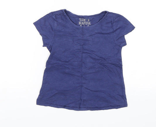 TU Girls Blue   Basic T-Shirt Size 6 Years