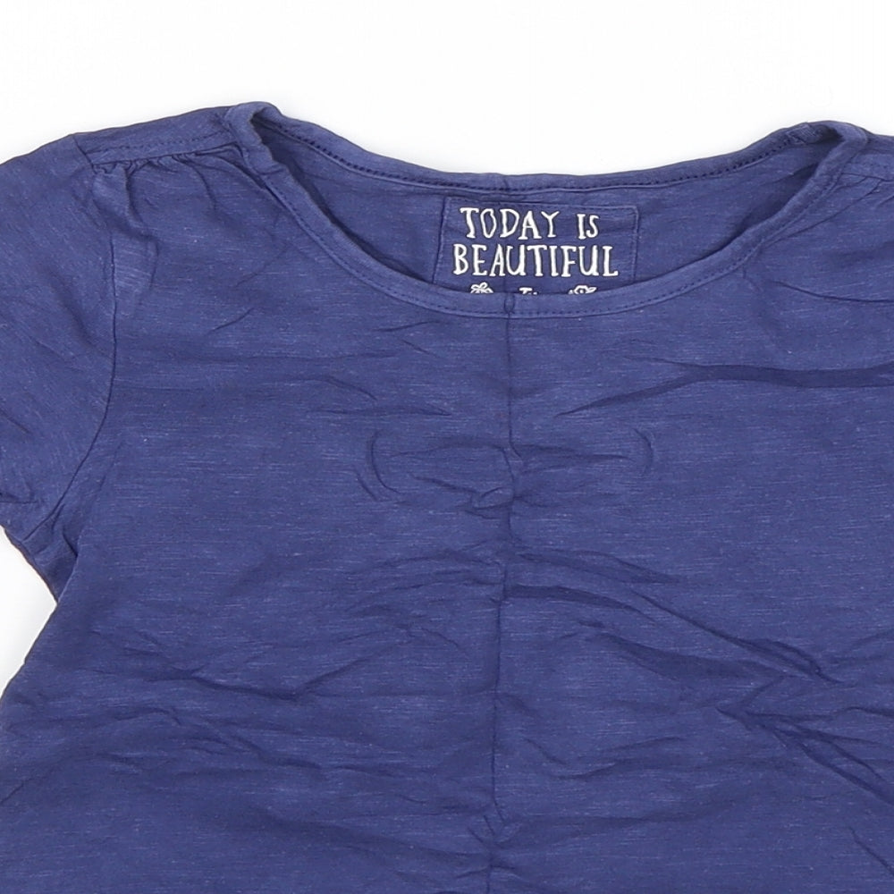 TU Girls Blue   Basic T-Shirt Size 6 Years