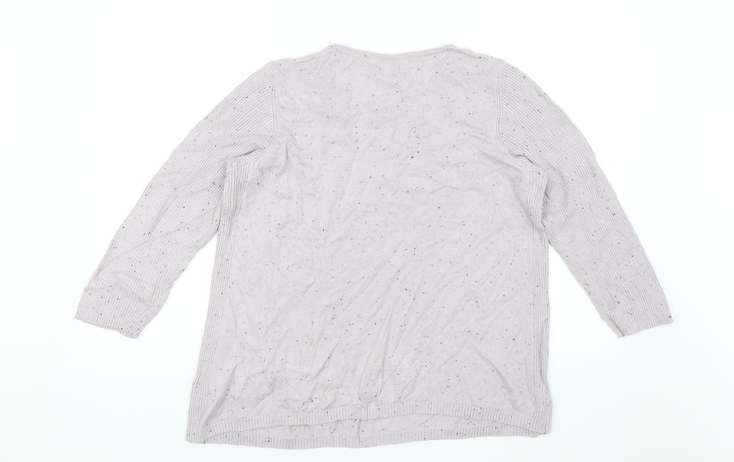 New Directions Womens Purple   Pullover Jumper Size L