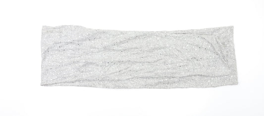 Preworn Womens Grey Geometric   Scarf