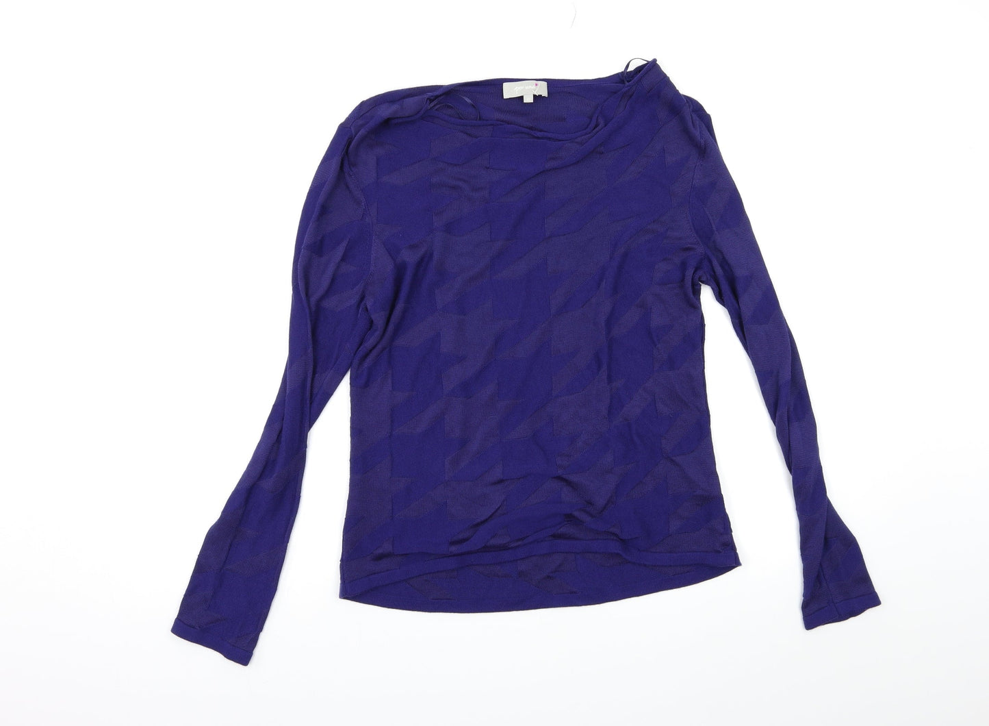 Per Una Womens Blue Geometric  Pullover Jumper Size 12