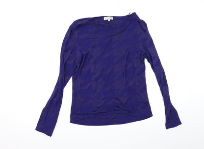 Per Una Womens Blue Geometric  Pullover Jumper Size 12