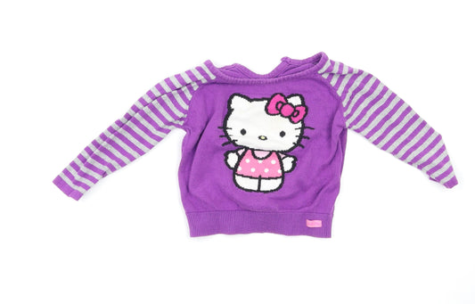 M&S Baby Purple Spotted  Pullover Jumper Size 12-18 Months
