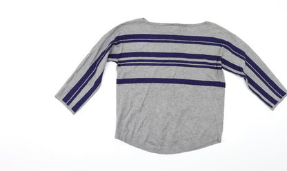 Cable & Gauge Womens Multicoloured Striped  Pullover Jumper Size M