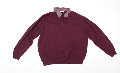 Cotton Traders Mens Purple   Pullover Jumper Size L