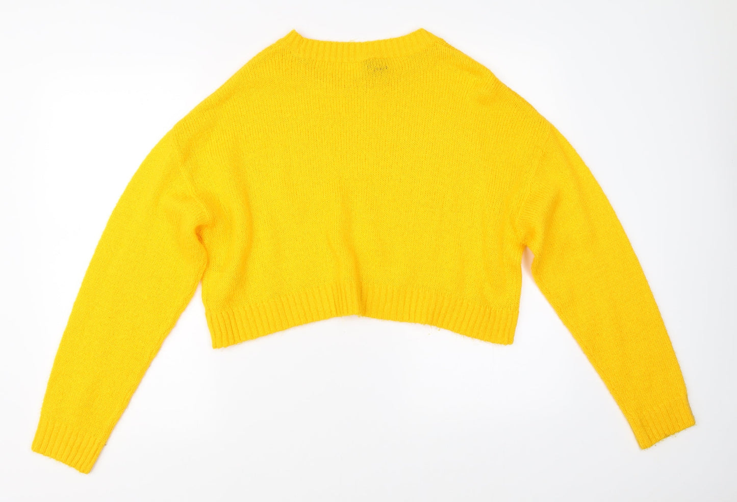 Divided Womens Yellow   Shrug Jumper Size M