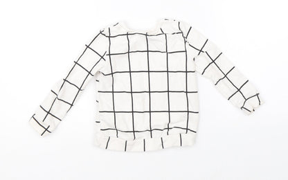 H&M Girls White   Pullover Jumper Size 2 Years