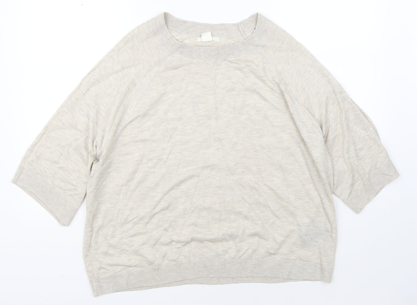 H&M Womens Beige   Pullover Jumper Size M