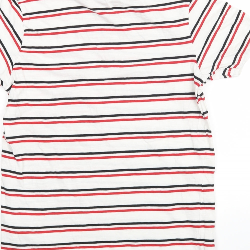 George Boys White Striped  Basic T-Shirt Size 10-11 Years