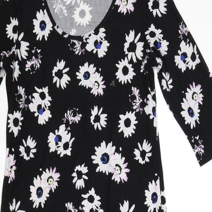 Preloved Anthology Womens Black Floral  A-Line  Size 12 - Detail