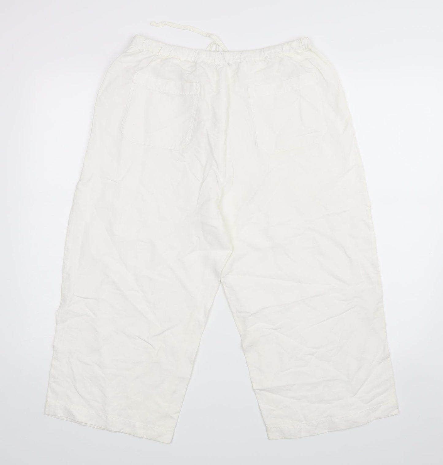 Casual Club Womens White   Trousers  Size 14 L20 in - Cropped