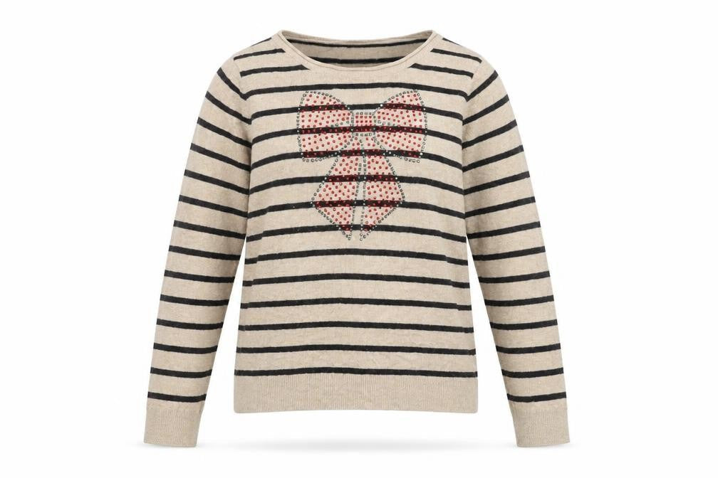 Wallis Womens Brown Striped  Basic T-Shirt Size S