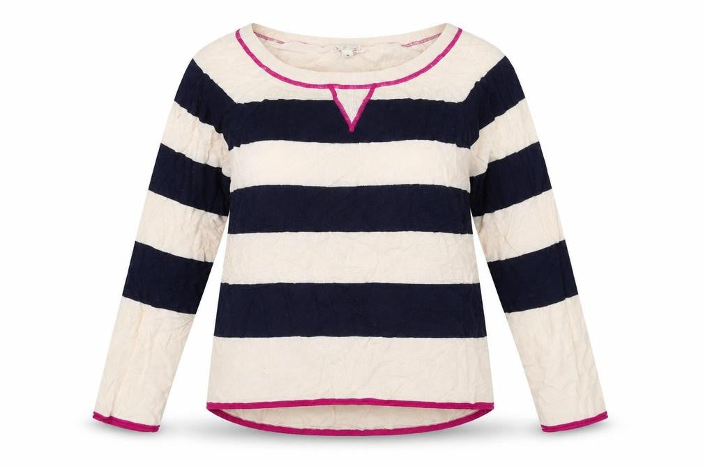 Gap Womens White Striped  Pullover Jumper Size S