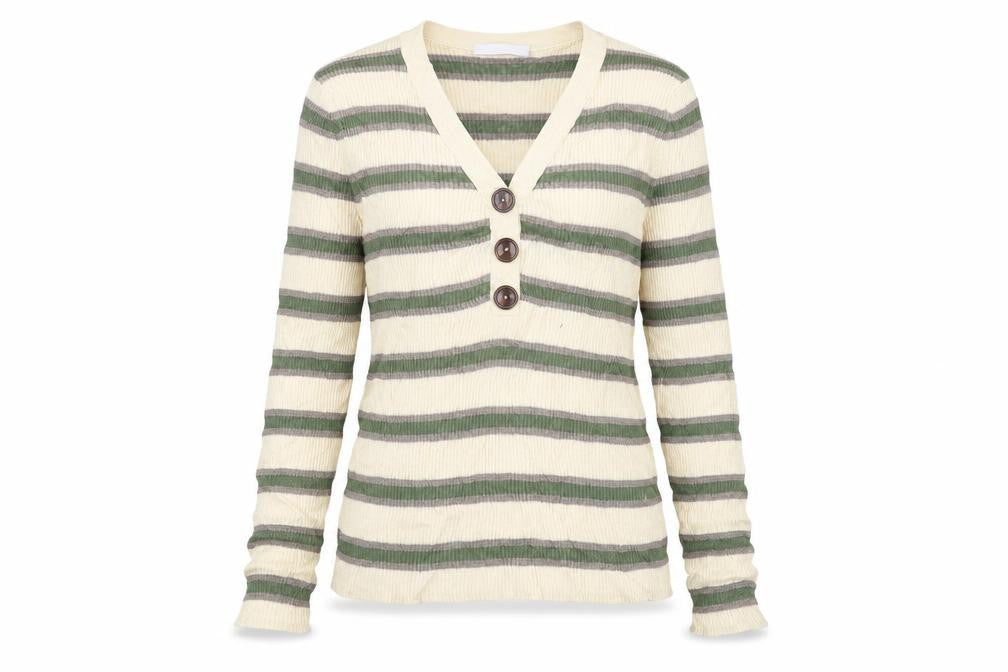 Per Una Womens White Striped  Pullover Jumper Size 14