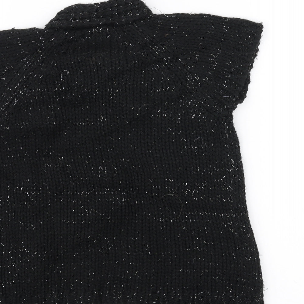 EthelAustin Girls Black  Knit Jacket Coatigan Size 5-6 Years